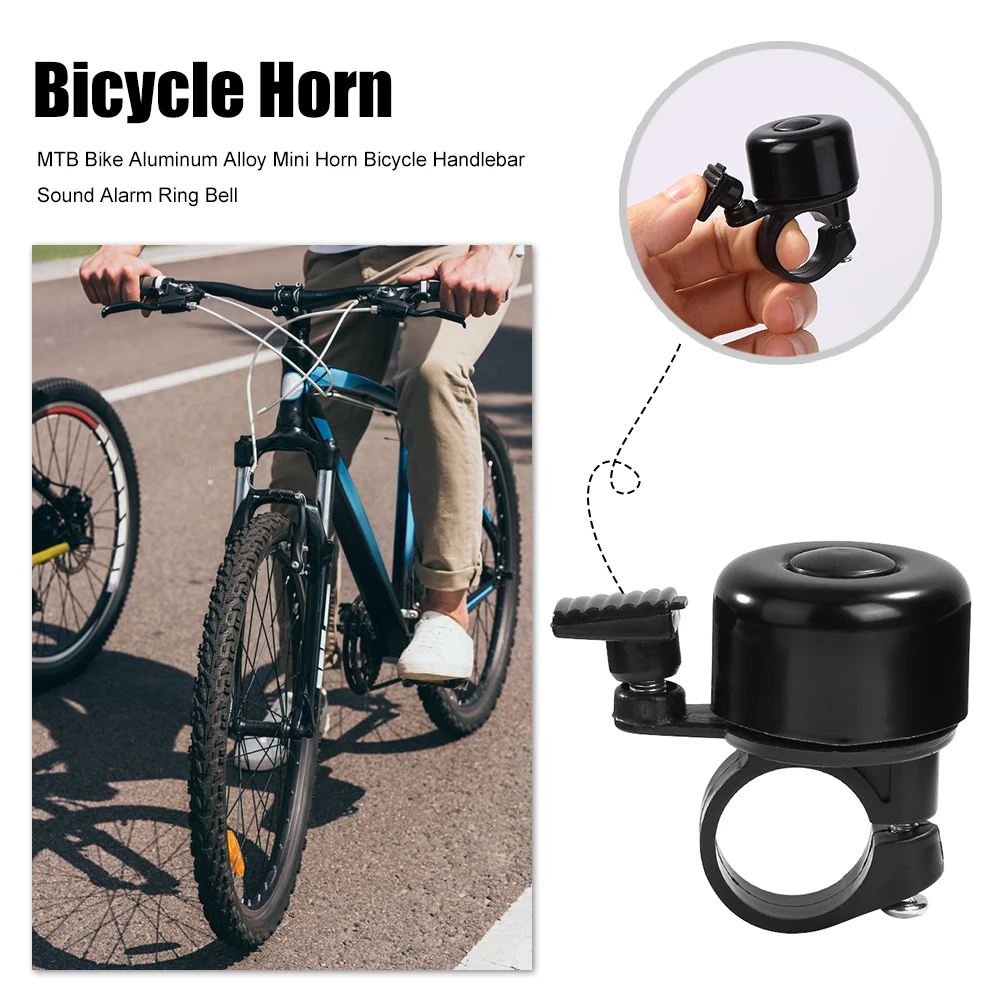 MTB Mountain Bike Aluminum Alloy Mini Horn Bicycle Handlebar Sound Alarm Ring Bell Riding Cycling Equipment