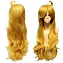 Fairy Tail Мейвис вермилион длинные вьющиеся светлые аниме вечерние парик для косплея