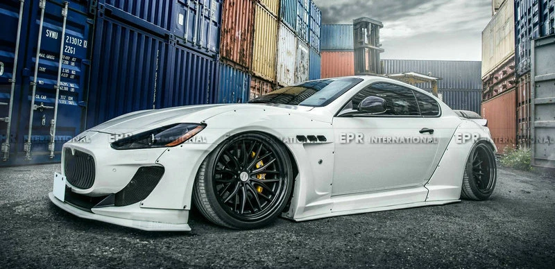 FRP зад отделка крыла для Maserati Gran Turismo LB стиль стекло волокно заднее крыло комплект расширителей колесных арок тюнинг для Gran Turismo Racing