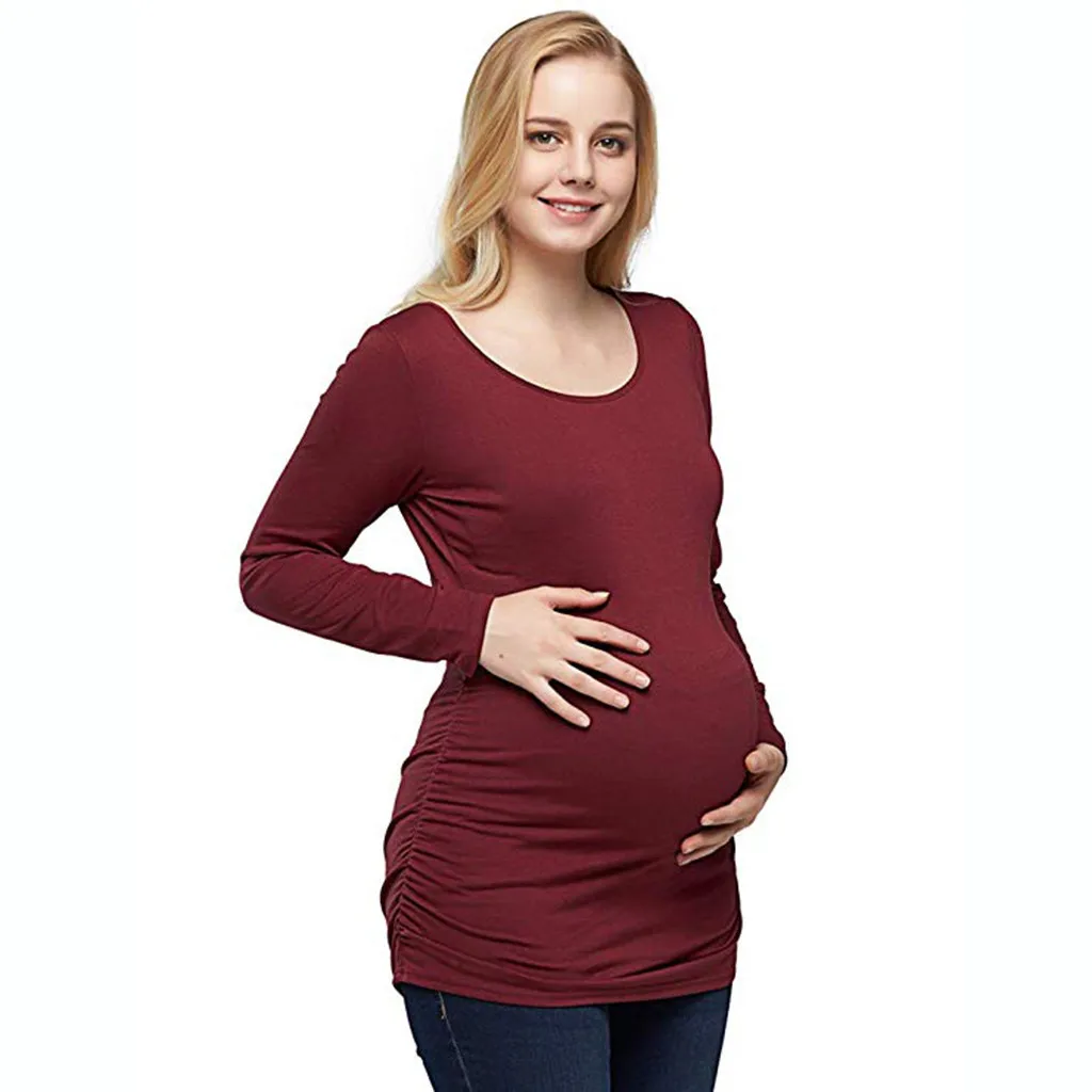 Женские топы для беременных Motherho, лестная Футболка для беременных