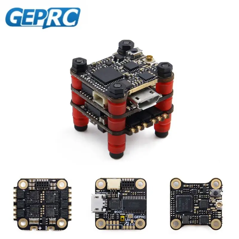 Новейший GEPRC стабильный F411 BetaFlight OSD Контроллер полета 12A Blheli_S 2-4S бесщеточный ESC 25/100/200mW VTX стек 16 мм* 16 мм