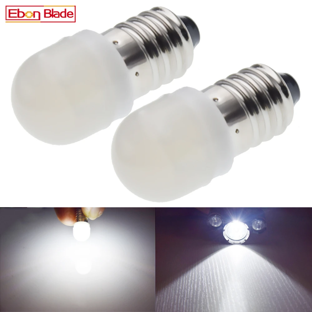 2/4 шт. E10 1447 5630 чипы 2 SMD светодиодный фонарик сменная лампа Аварийное рабочее