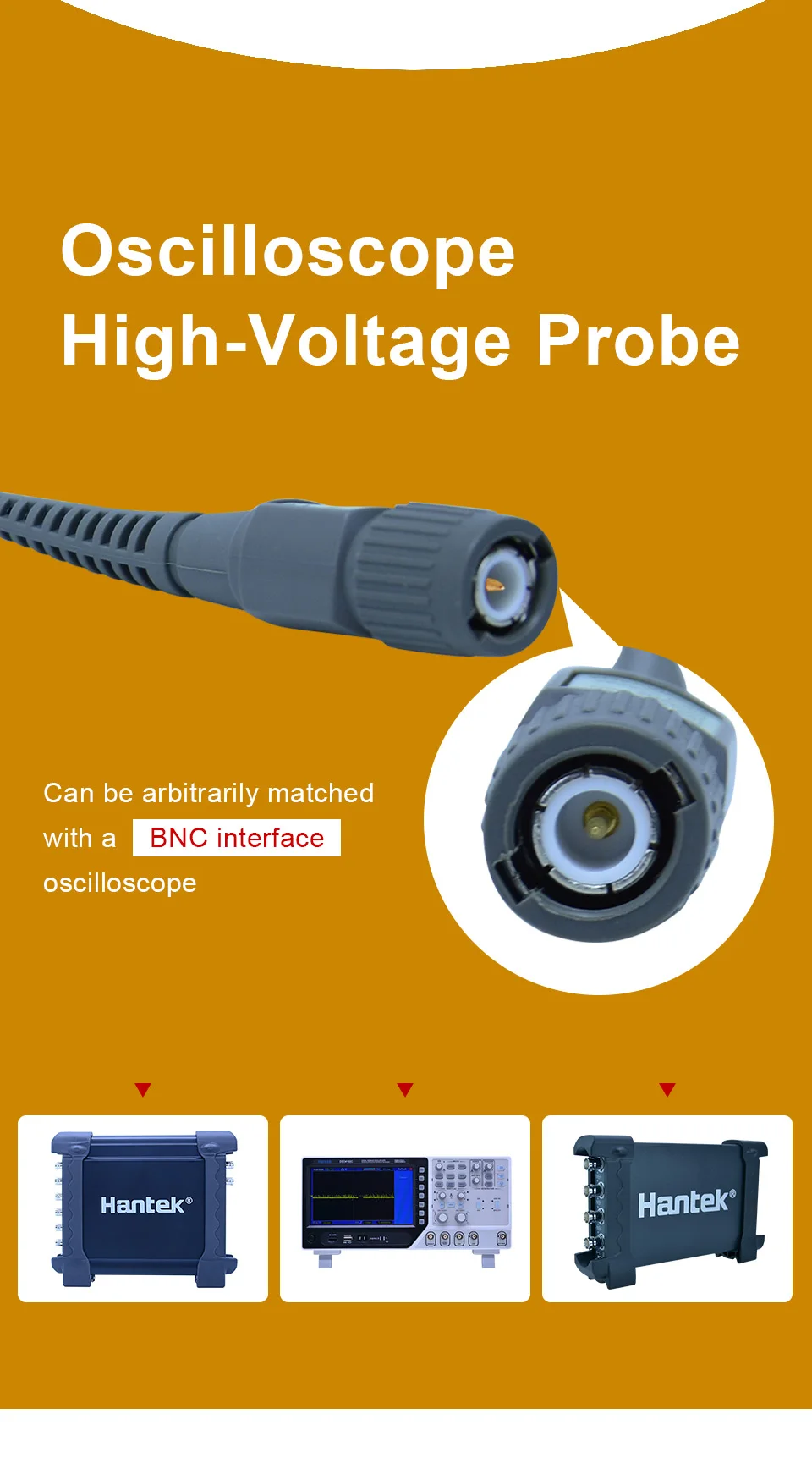 Description Picture 5 of itemHantek T3100 100MHz Oscilloscope Probe X100 Passive High Voltage Probe Oscilloscope