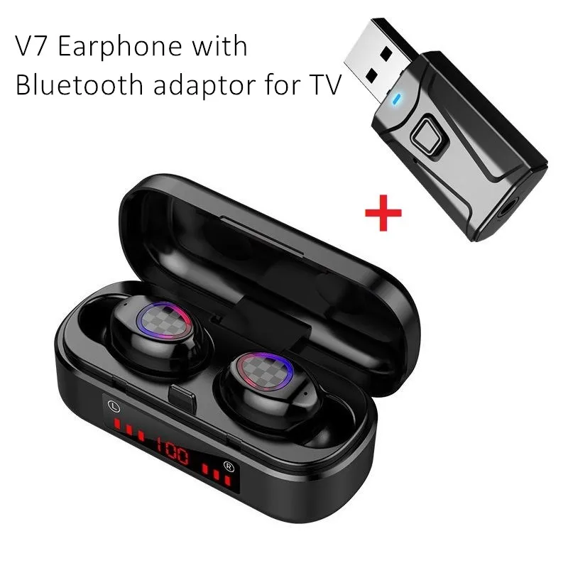 V7 Bluetooth Earphones TWS Headset 