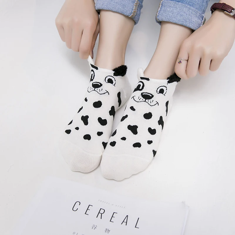 1 пара полосатые милые носки до лодыжки женские невидимые кальциты носки Harajuku Мультфильм Повседневные носки-следки тонкий хлопок высокого качества