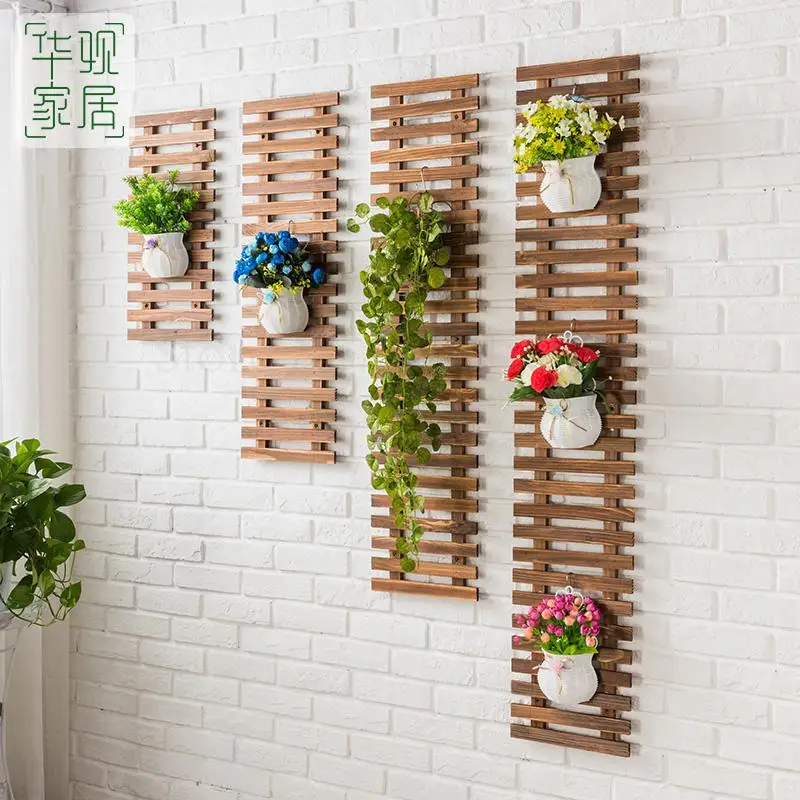 

Solid Wood Wall Flower Stand European Balcony Living Room Wall Hanging Wall Plant Stand Hanging Green Dill Wall Hanging Orchid P