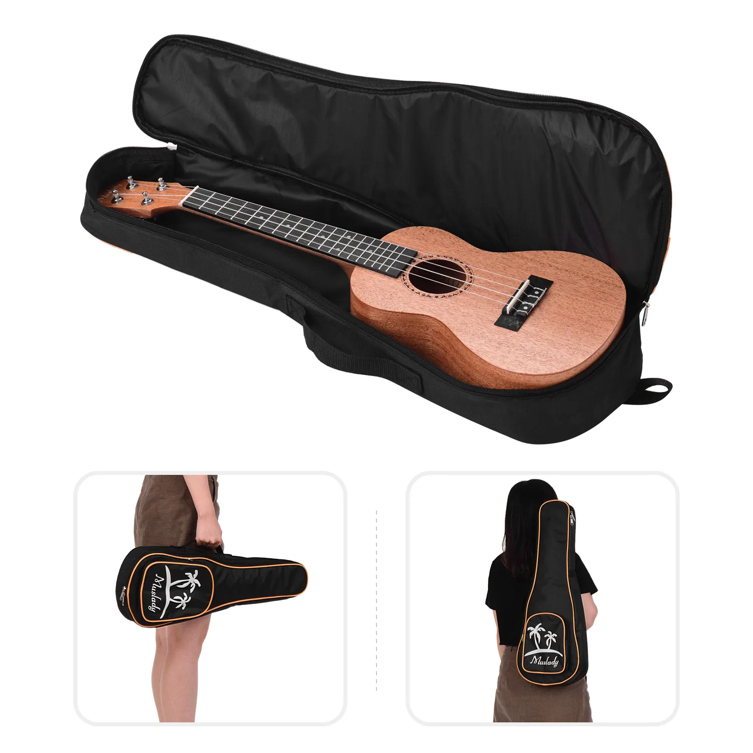 Muslady 26 дюймов Тенор укулеле Ukelele из красного дерева фанера с сумкой для переноски струны тюнер Ткань для очистки Капо целлюлоидные палочки