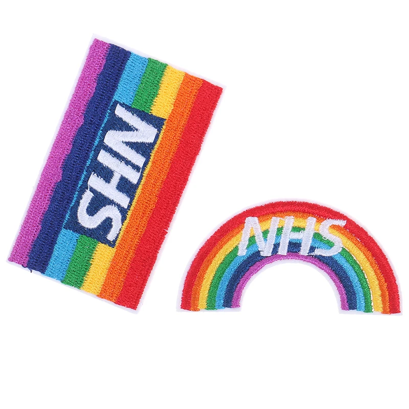 1 шт. NHS Rainbow спасибо пришиты нашивками значок 2020 UK поддержка Pride IRON On | Дом и сад