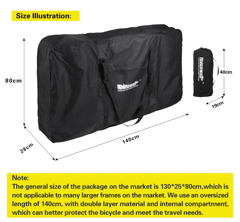 Rhinowalk 26-27 Inch Mountain Bicycle Carry Bag Portable Cycling Bike Transport Case Travel Bycicle Accessories Outdoor Sport