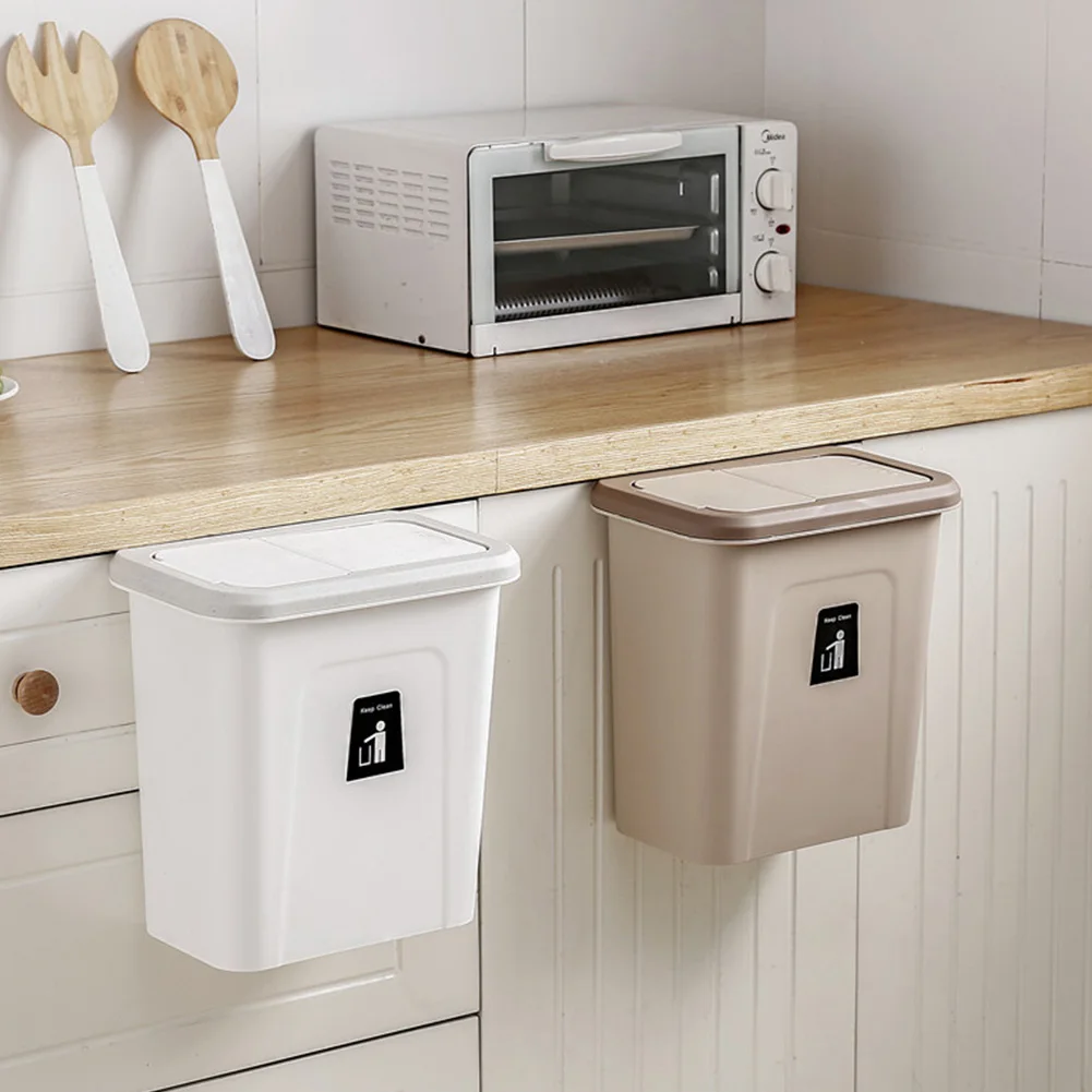 

Push-top Trash Can Chef Hanging Automatic Return Lid For Fruit And Vegetable Pericarp-Small Garbage Cabinet Cupboard Kitchen
