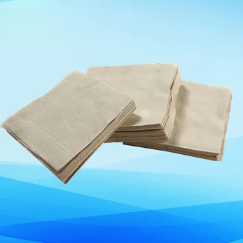 

2 Bags of 100 Sheets Natural Wood Pulp Napkin Dry and Wet Facial Towel Eco-friendly Face Wipes (Brown)