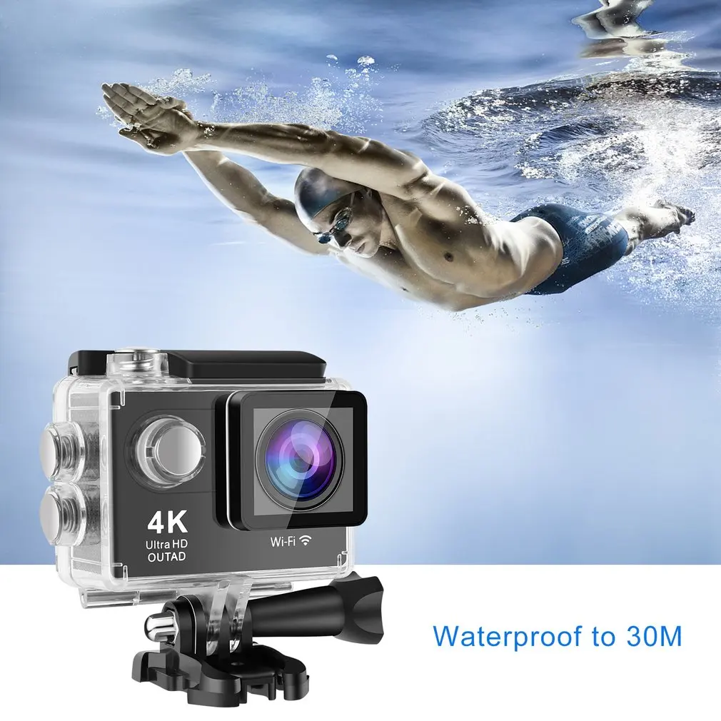 4K Ультра HD WiFi 30M Водонепроницаемая Экшн-камера 2 'LTPS lcd Спортивная камера 12,0 MP 170' Угол объектива HDMI выход компактный