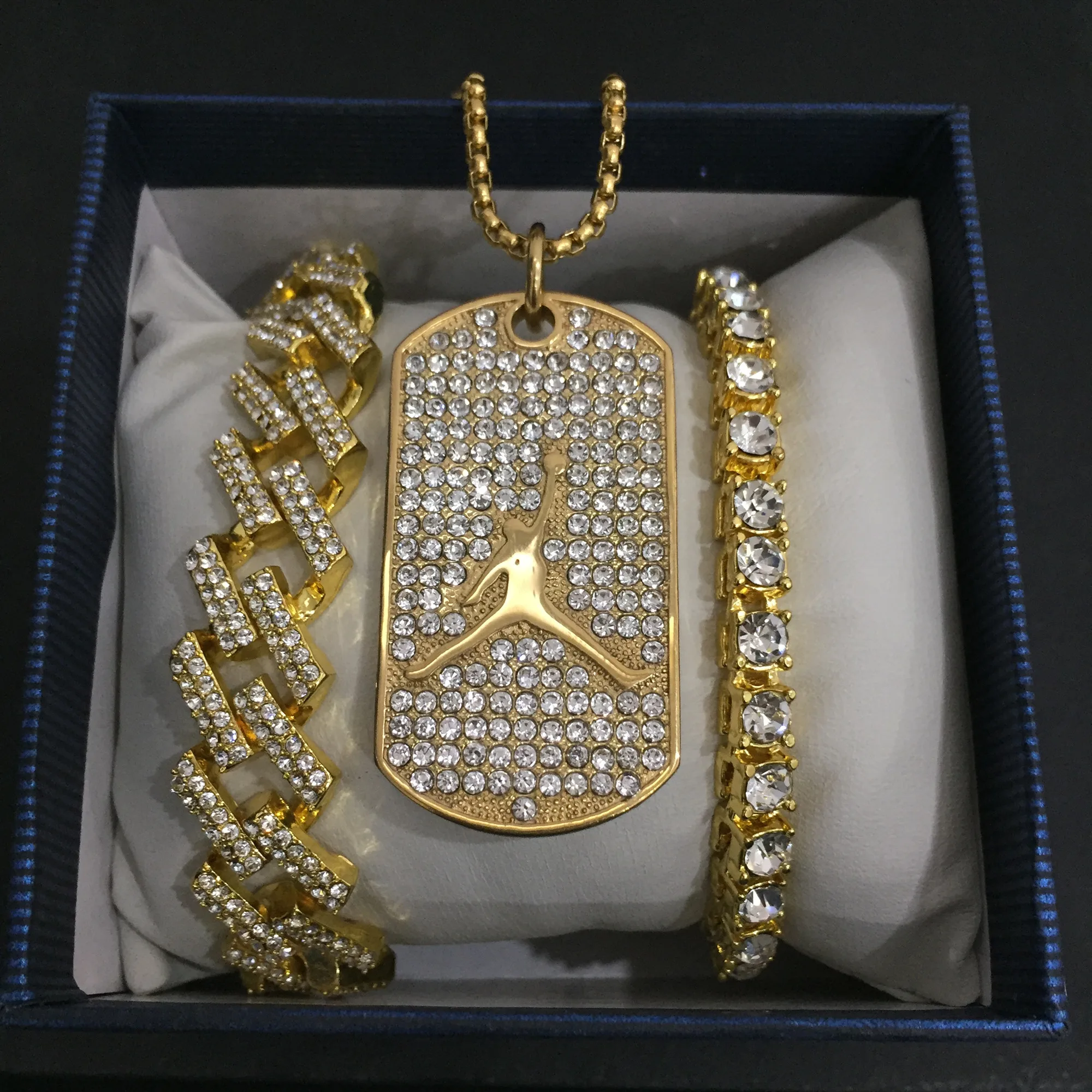 Мужское золотое ожерелье в стиле хип-хоп, ожерелье «Баскетбол», Кристальное ожерелье с кулоном из кубинского камня, ювелирные изделия для мужчин