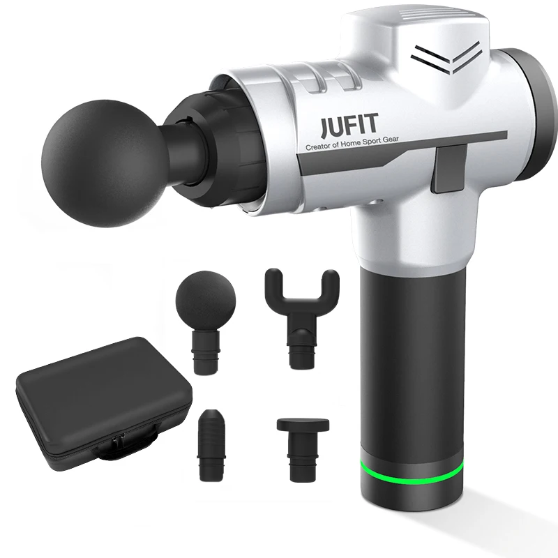 

JUFIT Muscle Massage Gun Deep Tissue Massage Exercising Muscle Relaxation Massage Products Relief Body Shaping With 4 Heads