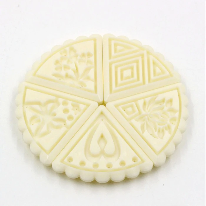 Горячие Mooncake прессформы с 5 штампами цветок треугольной формы украшения инструменты для выпечки DIY печенье TI99