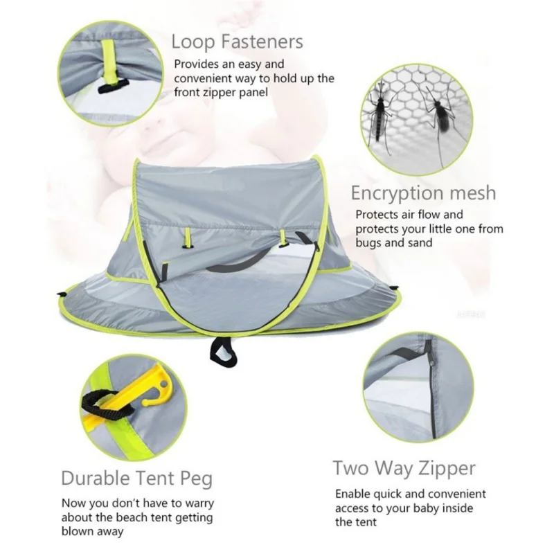 5Pcs Portable Bed Foldable Baby Bed Travel Outdoor Diaper Change Bed Mosquito Net Breathable Infant Sleeping Basket 3 Colors