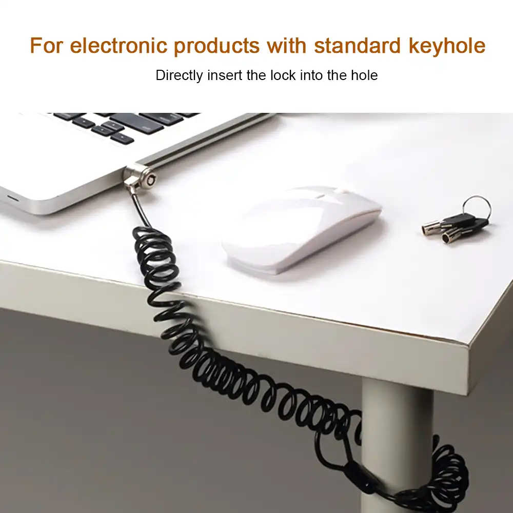 Notebook Lock Laptop Combination Security Cable Lock 2 Keys 6 6