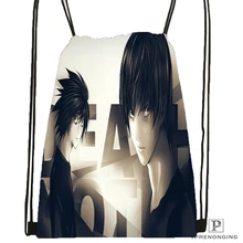 Изготовленная на заказ Коллекция аниме#8 походная сумка на шнурке для мужчин и женщин милый рюкзак для детей(черная спинка) 31x40 см#180531-01-40