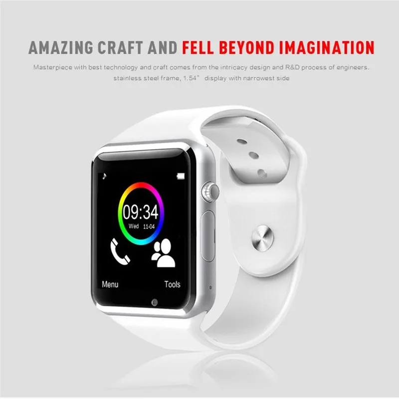 Наручные часы A1 Bluetooth, умные часы для мужчин, спортивные, шагомер, с sim-камерой, умные часы для смартфонов на Android, Россия, хорошее качество, PK DZ09