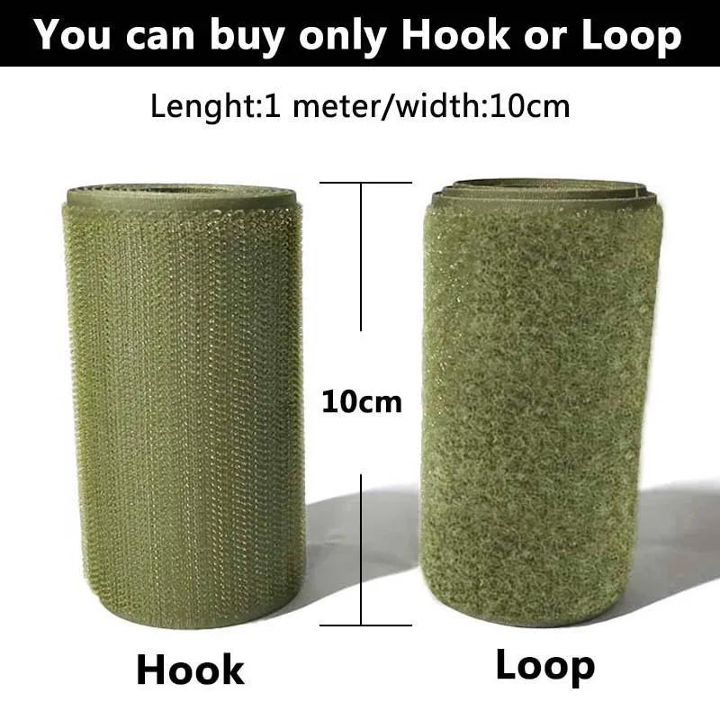Description Picture 2 of item10CM Width Hoop and Loop No Adhesive Hook Loop Fastener Tape Sewing Magic Tape Sticker Strap Couture Strip Cloth Wholesale