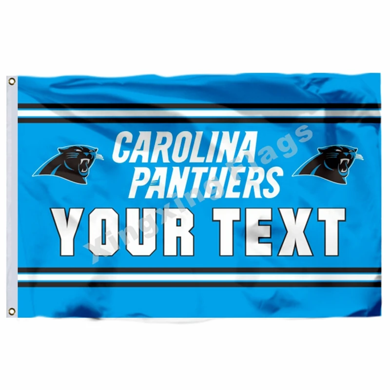 Carolina Panthers пользовательский ваш текстовый флаг 3 фута X 5 фута полиэстер 1 командный баннер Летающий Размер № 4 90X150 см пользовательский флаг супер вентилятор
