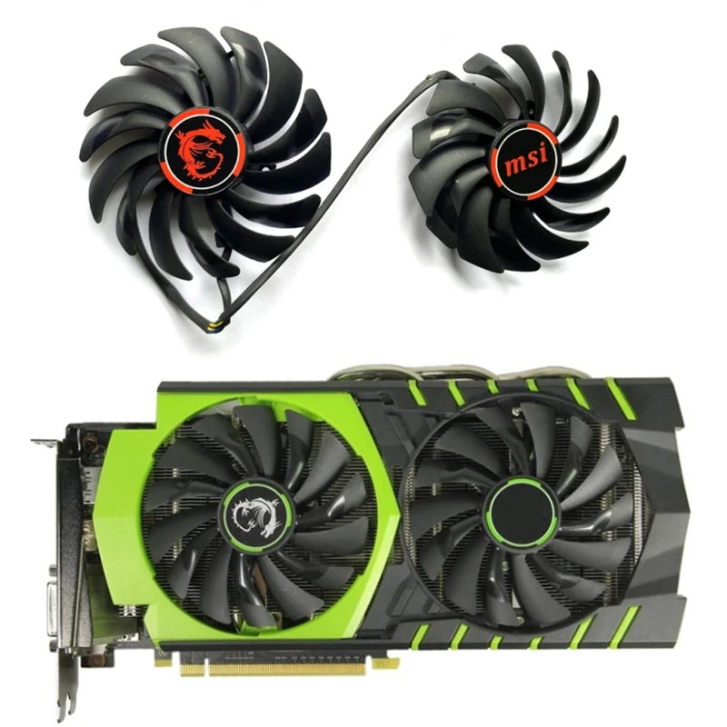 Новый 95 мм 4PIN PLD10010S12HH охлаждающий вентилятор для MSI GTX 1080 GAMING 980 Ti 960 950 Videokaart fan |