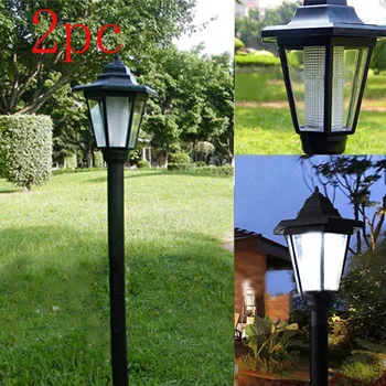 

2PCS Solar Power Hexagonal LED Light Outdoor Lamp Light Path Way Wall Landscape light Hexagonal Light Garden