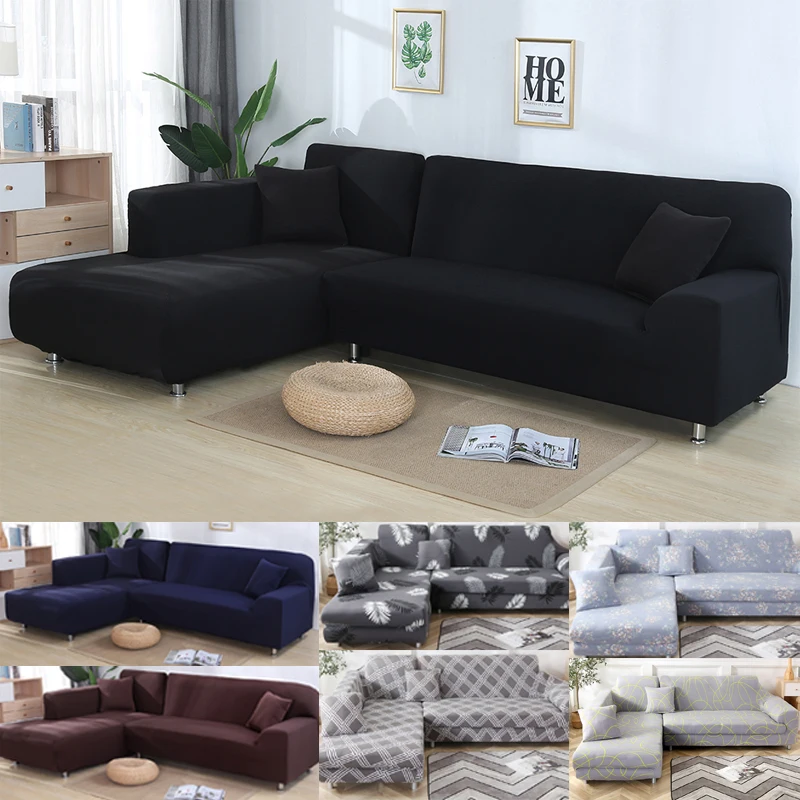 Чехлы для углового дивана L образной формы секционные гостиной шезлонг чехлы