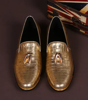 

Steel Toe Shoes Shoes Male Genuine Leather British Style Pointed Fashion Men Shoes Loafers Full Grain Leather Cow Leather Rubber