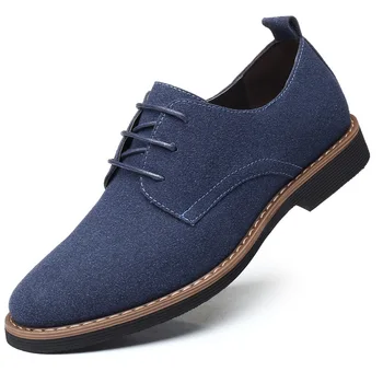 

Men Suede Leather Casual Shoes Spring Summer Mens Fashion Oxford Shoes Comfortable Men Lace-Up Flats Shoes Zapatos De Hombre