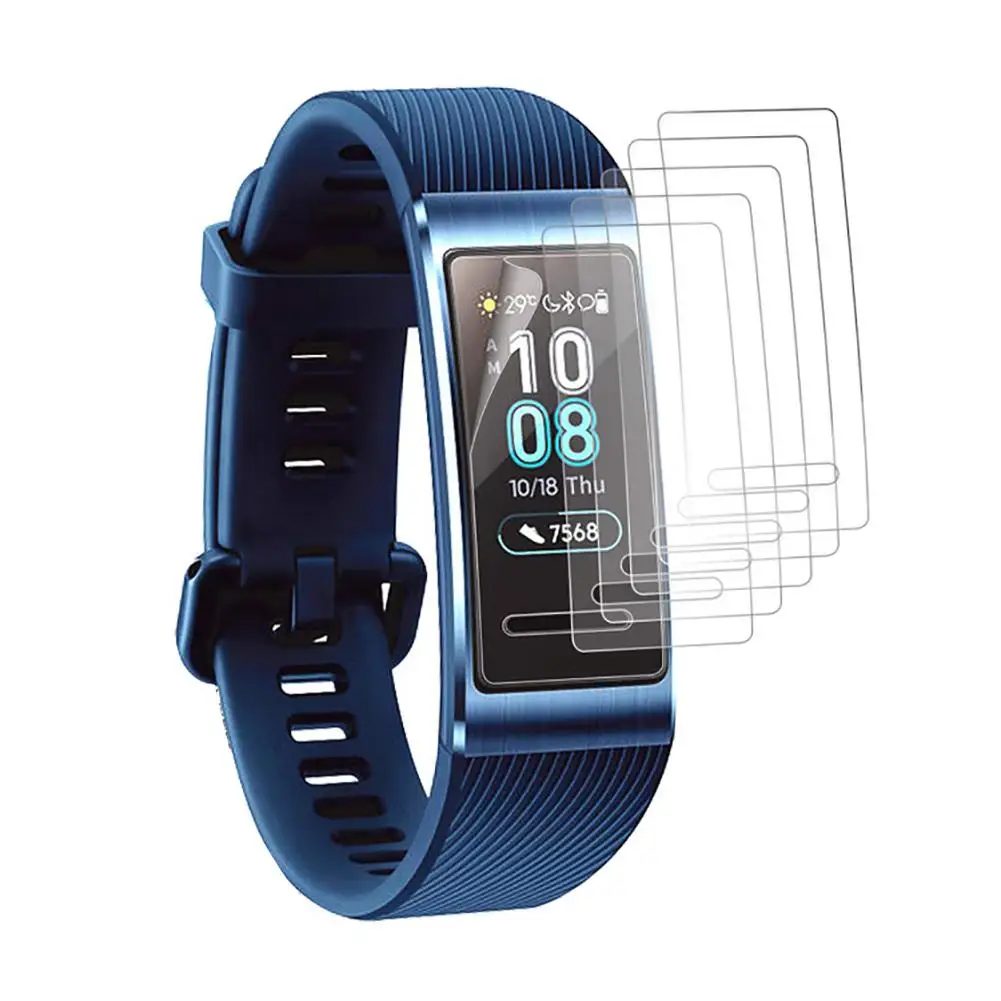 Мягкая прозрачная защитная пленка из ТПУ для экрана Huawei Band 3 Pro устойчивая к