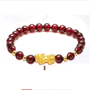 

Free Shipping 999 Pure Gold Bracelet Gold 3D HardGold Transferring