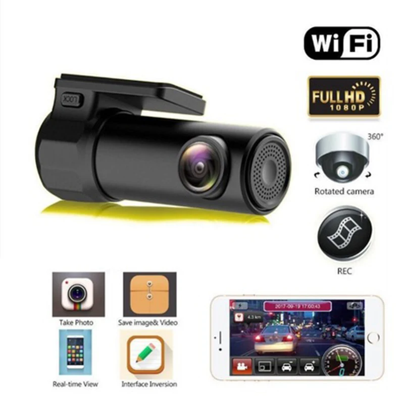 

Full HD Hidden Car DVR Cycle Recording 170° Wide Angle with Rotatable Lens