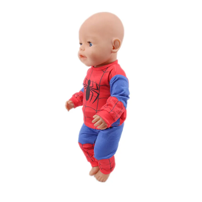 Кукольная Пижама с животными Супермен Рождественская одежда для детей 18 дюймов, американский и 43 см, подарок на Рождество и день рождения для девочек