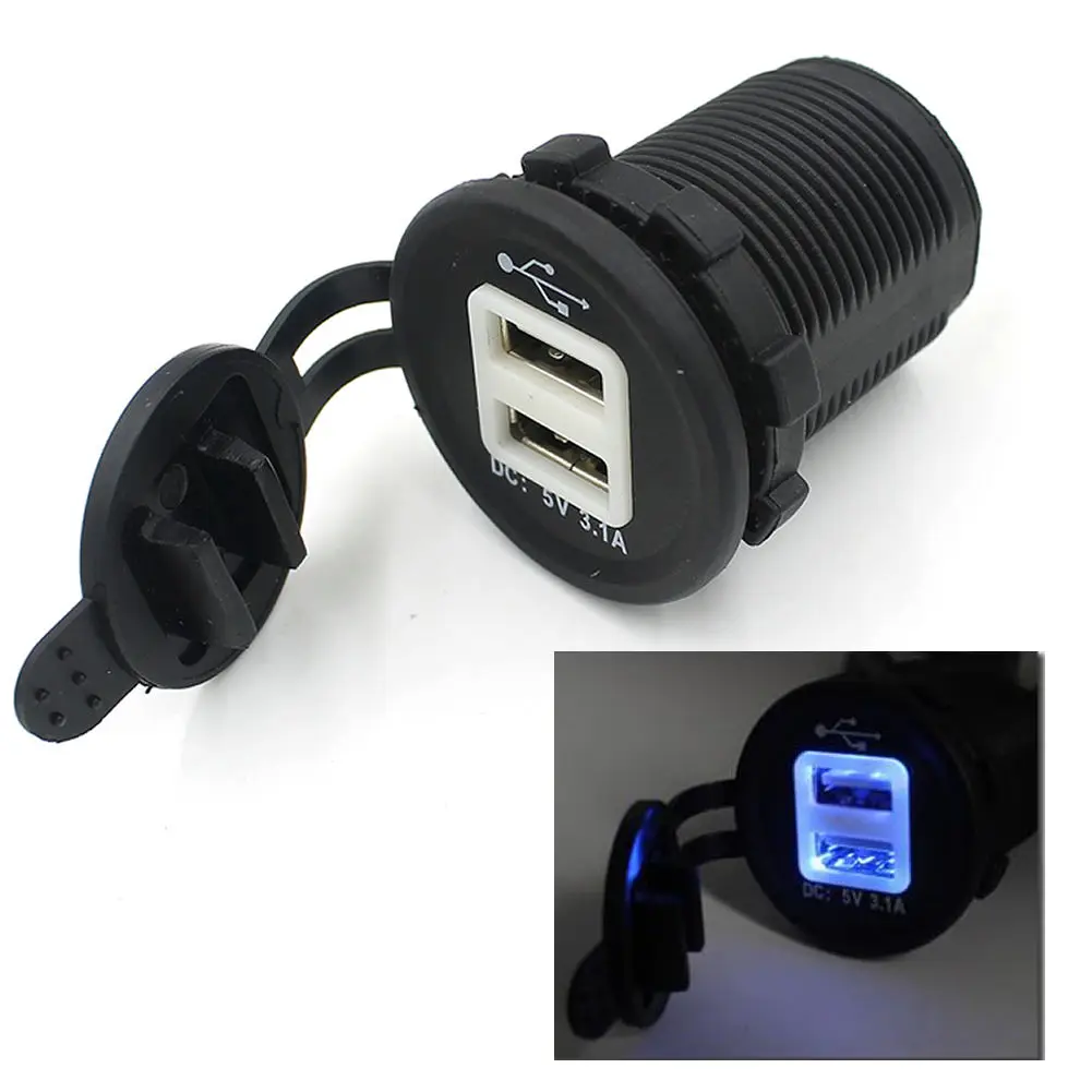 Двойной USB прикуриватель для мотоцикла розетка зарядное устройство адаптер питания розетка