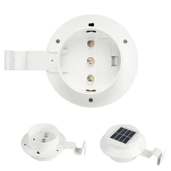 

Outdoor Solar Powered 3-LED Walllight Wall Path Landscape Mount Garden Fence Gutter Light Lamp WWO66