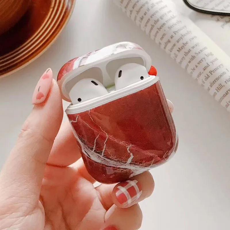 05 EKONEDA ультра тонкий глянцевый чехол для Airpods чехол мраморный роскошный защитный чехол для Airpods - Цвет: 05