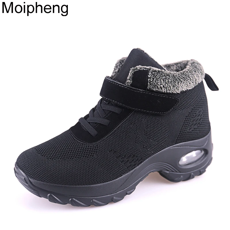 Зимние ботинки Moipheng 2020 зимняя теплая обувь с коротким плюшем для мужчин и женщин