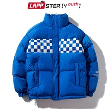 LAPPSTER-Youth Checkerboard зимняя куртка мужская пузырчатая куртка Мужская Уличная ветровка Хип Хоп корейская мода пуховые пальто
