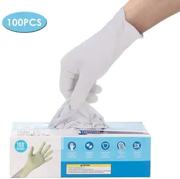

100pcs Disposable Latex Gloves Cleaning Work Finger Gloves Latex Protective Home Food For Safety Transparent