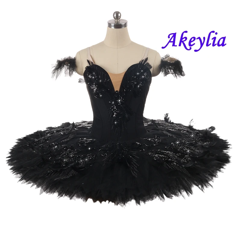 Black-Swan-Tutu-professional-Women-Swan-Lake-pancake-Girls-Ballet-Tutu