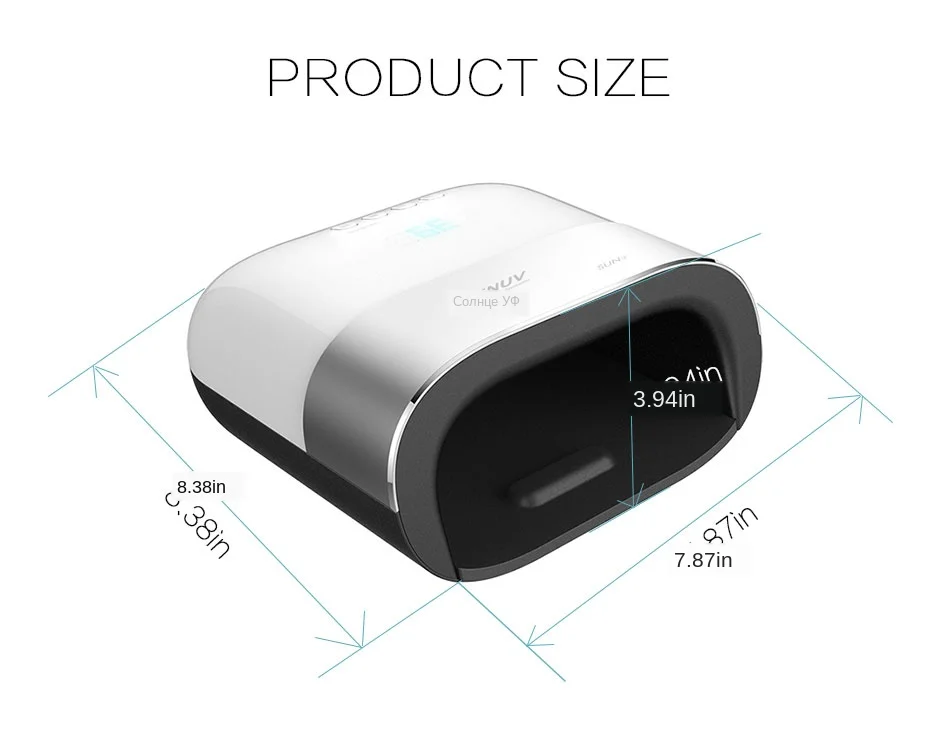 SUNUV SUN3 48 Вт Сушилка для ногтей УФ-светодиодный светильник инструменты для дизайна ногтей с умным 2,0 датчиком памяти таймера для отверждения гель-лака для ногтей