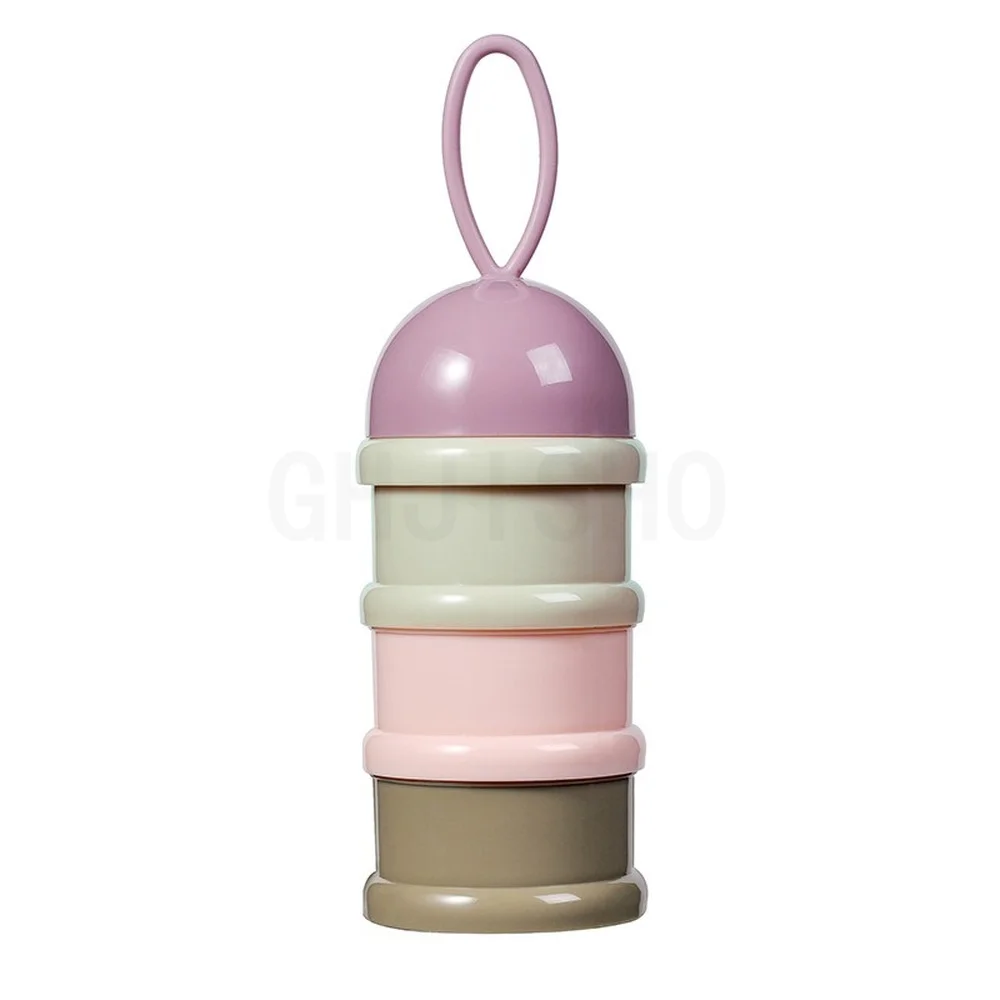3 Layers Frog Style Portable Baby Food Storage Box Essential Cereal Cartoon Infant Milk Powder Toddle Snacks Container for Food