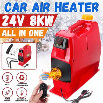 

All in One Unit 8KW 24V Car Heating Tool Diesel Air Heater Single Hole LCD Monitor Parking Warmer For Car Truck Bus Boat RV