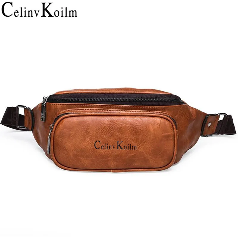 

Celinv Koilm Waist Pack Bag Fanny Pack for Men&Women Leather Hip Bum Bag for Outdoors Workout Traveling Running Hiking Cycling