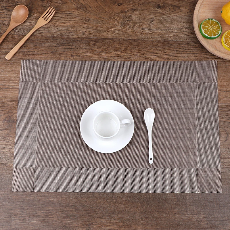 6pcs Insulation mat European food cushion plate cup cushion PVC coaster table mat placemat bowl mats dining table mat - Цвет: D