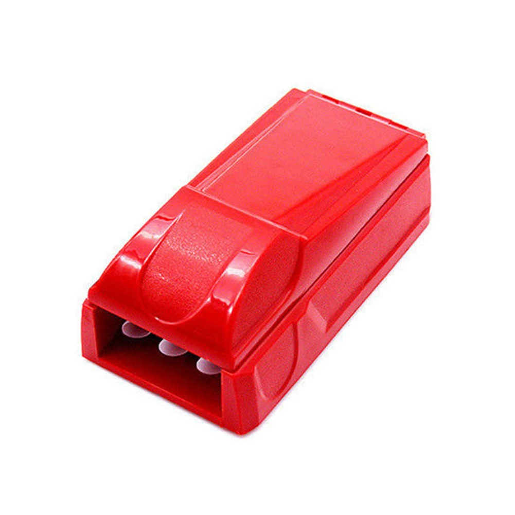 Red Manual Triple Tobacco Cigarette Tube Injector Roller Maker Rolling Machine Tools Cigarette Smoking Cigarette Rolling Machine - Color: Red