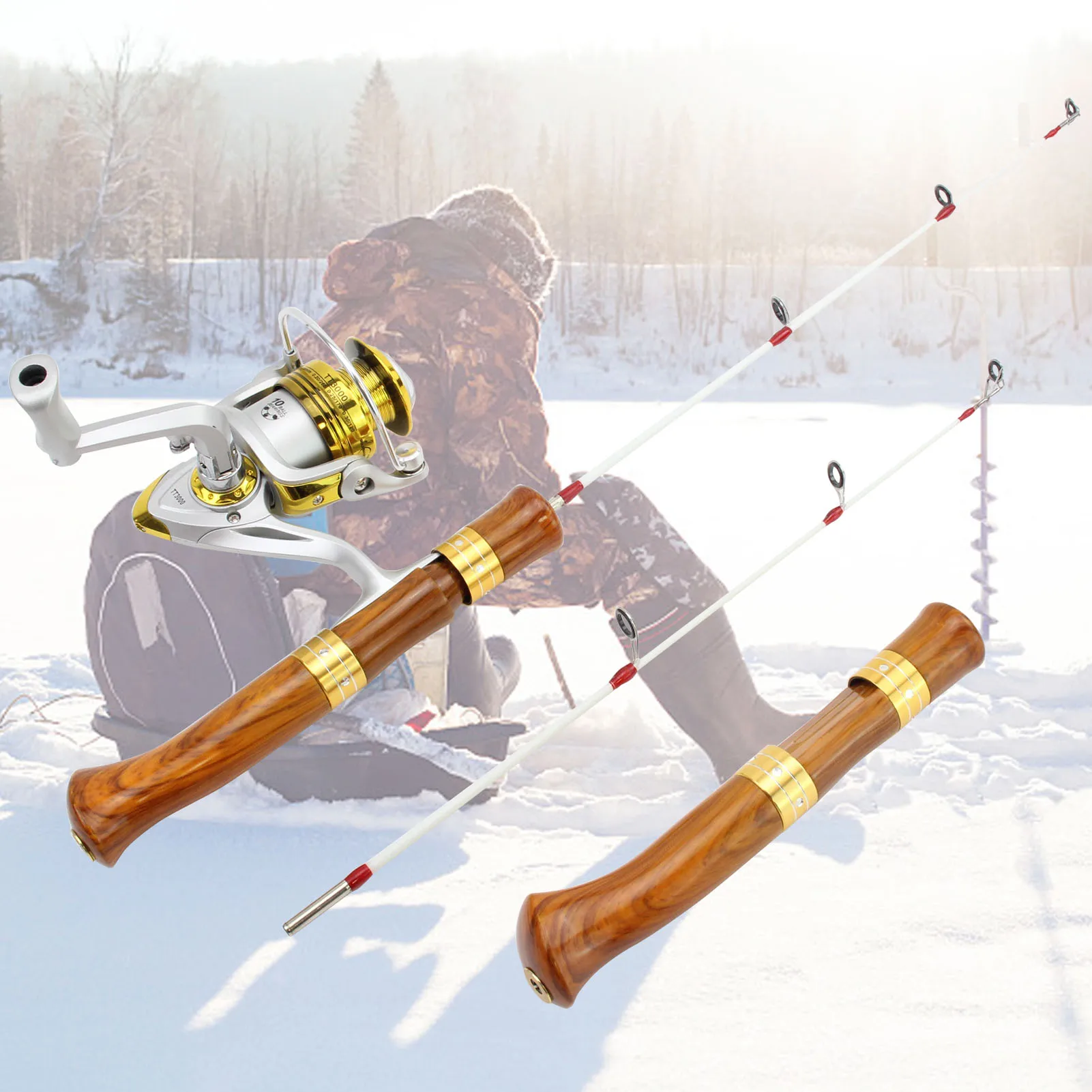Ice Fishing Rod, Ice Fishing Pole Set Complete Portable For