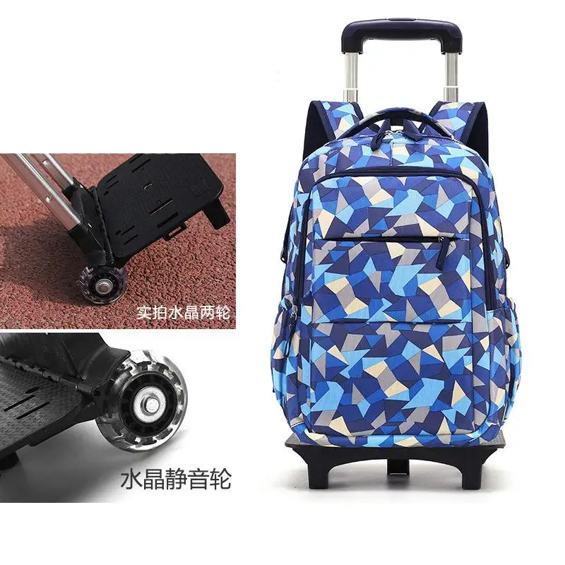 2 wheels2 Funatom тележки школьные рюкзаки для девочек мультфильм детский рюкзак с колесами водонепроницаемый съемный Mochila Infantil Bolsa - Цвет: 2 wheels2