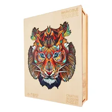 Puzzle tigre en bois Unique pour enfants et adultes, jouets éducatifs interactifs, cadeaux